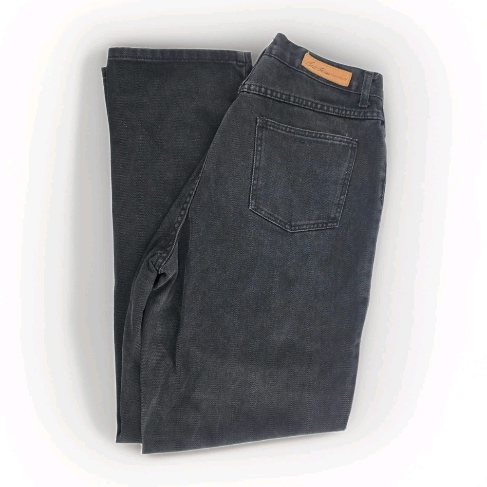 Vintage Bill Blass Easy Fit Straight Leg Jeans 12 Tall High Rise Black